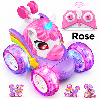 Voiture télécommandée licorne – Cascades 360° et lumières