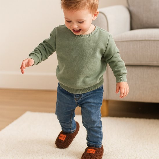 Chausson bebe marron