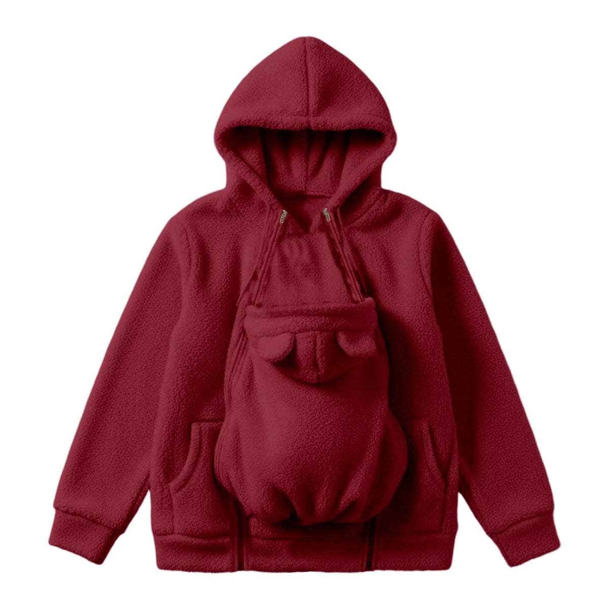 Pull porte-bébé polaire 2 en 1 – vue de face