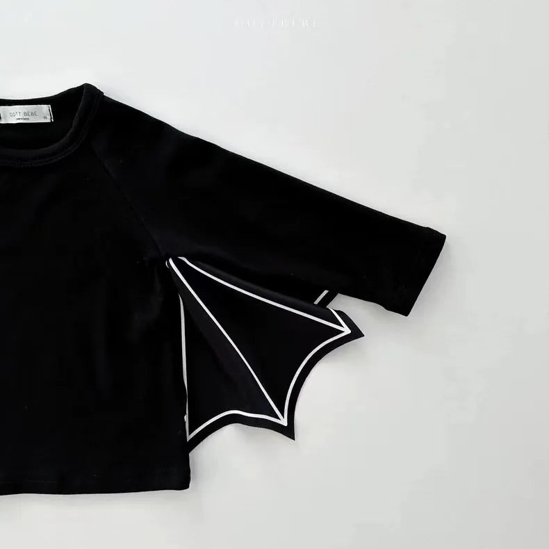 Costume Halloween Bébé 3 Pièces – Haut Chauve-Souris, Pantalon & Chapeau | Garçon & Fille 1-3 ans