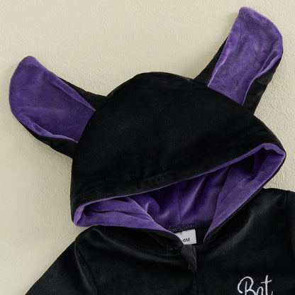 Costume Chauve-Souris Bébé | Combinaison Capuche Zippée 0-18 Mois