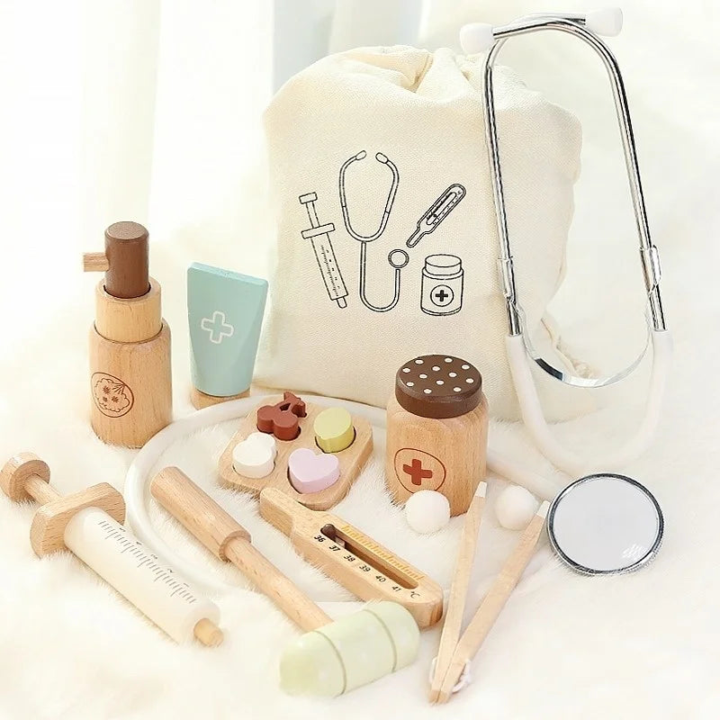 Kit docteur en bois pour enfant – Dès 3 ans