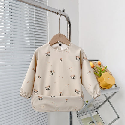 Tablier Imperméable Bébé – Bavoir Manches Longues Anti-Salissure