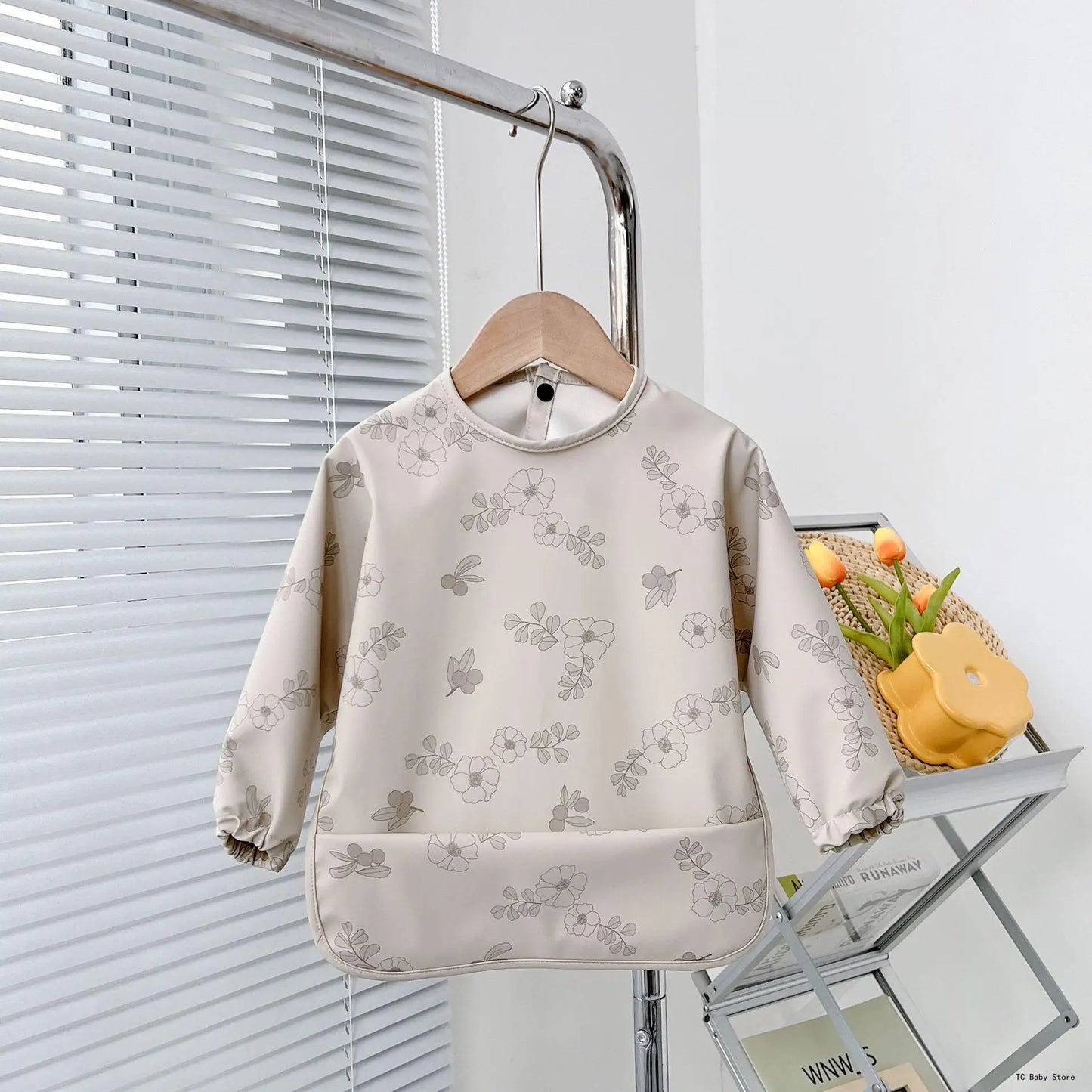 Tablier Imperméable Bébé – Bavoir Manches Longues Anti-Salissure