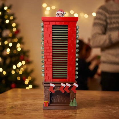 Calendrier de l’Avent cheminée Père Noël à curseur coulissant