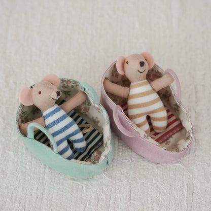 Mini souris en tissu – Petit personnage de 9 cm