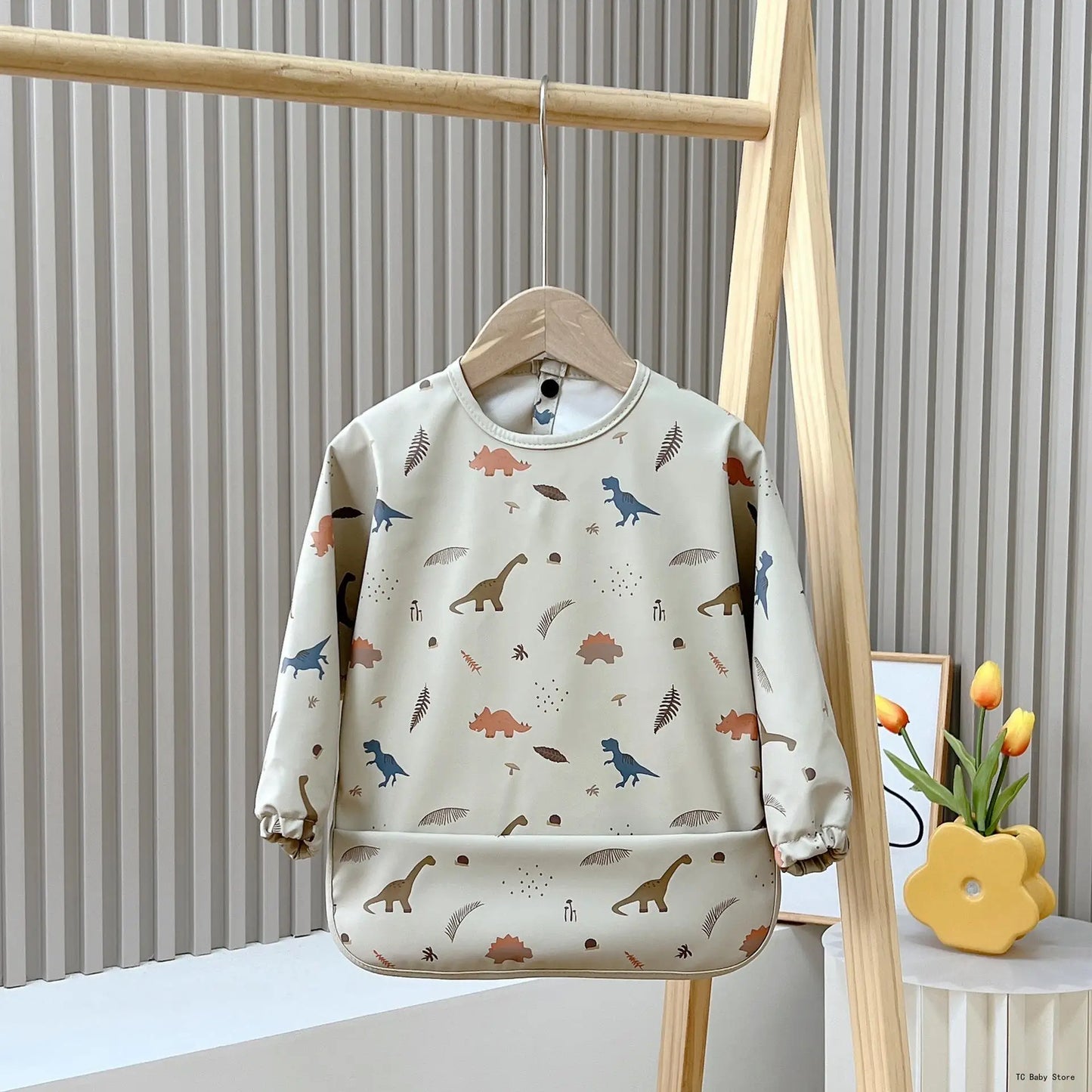 Tablier Imperméable Bébé – Bavoir Manches Longues Anti-Salissure