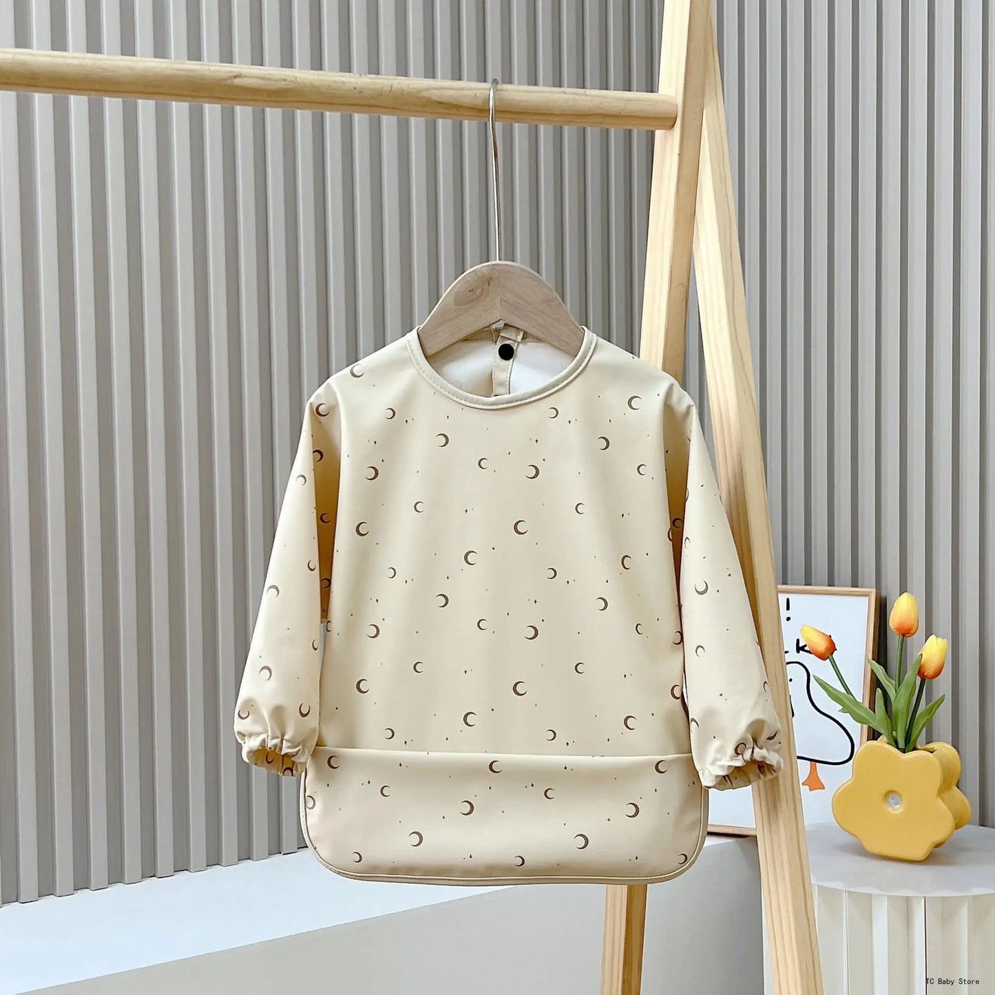 Tablier Imperméable Bébé – Bavoir Manches Longues Anti-Salissure