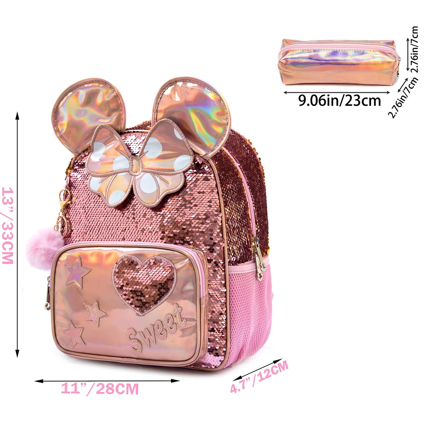 Sac à Dos Paillettes Fille Maternelle | ÉcoleGlam™