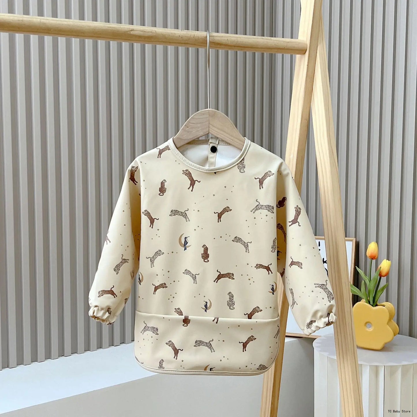 Tablier Imperméable Bébé – Bavoir Manches Longues Anti-Salissure