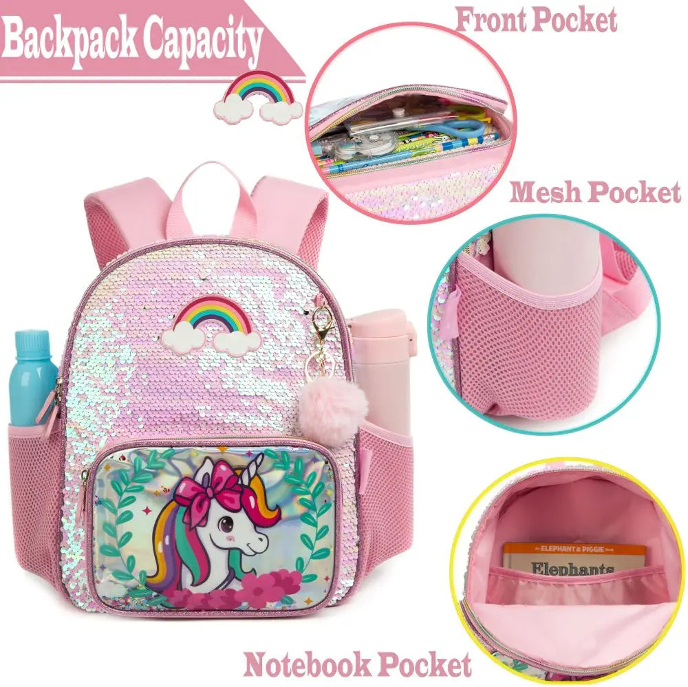 Sac à Dos Paillettes Fille Maternelle | ÉcoleGlam™