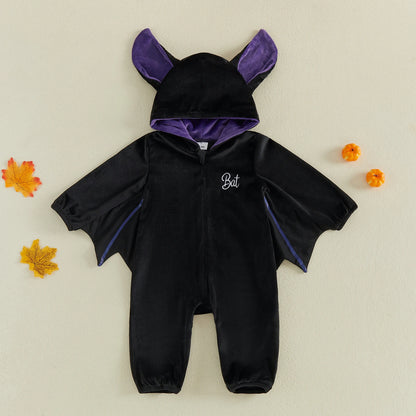 Costume Chauve-Souris Bébé | Combinaison Capuche Zippée 0-18 Mois