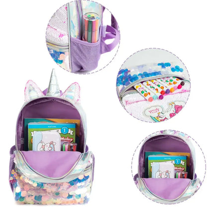 Sac à Dos Paillettes Fille Maternelle | ÉcoleGlam™