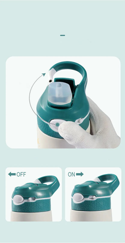 Gourde Isotherme Enfant 400ml Bec Canard | AquaKid™