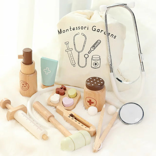 Kit docteur en bois pour enfant – Dès 3 ans