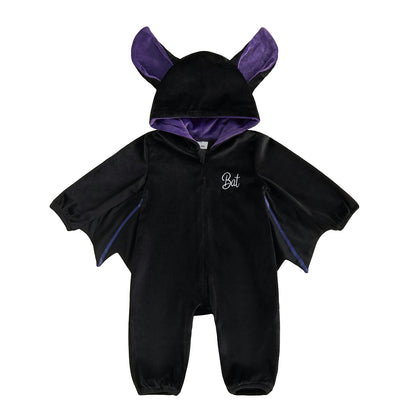 Costume Chauve-Souris Bébé | Combinaison Capuche Zippée 0-18 Mois