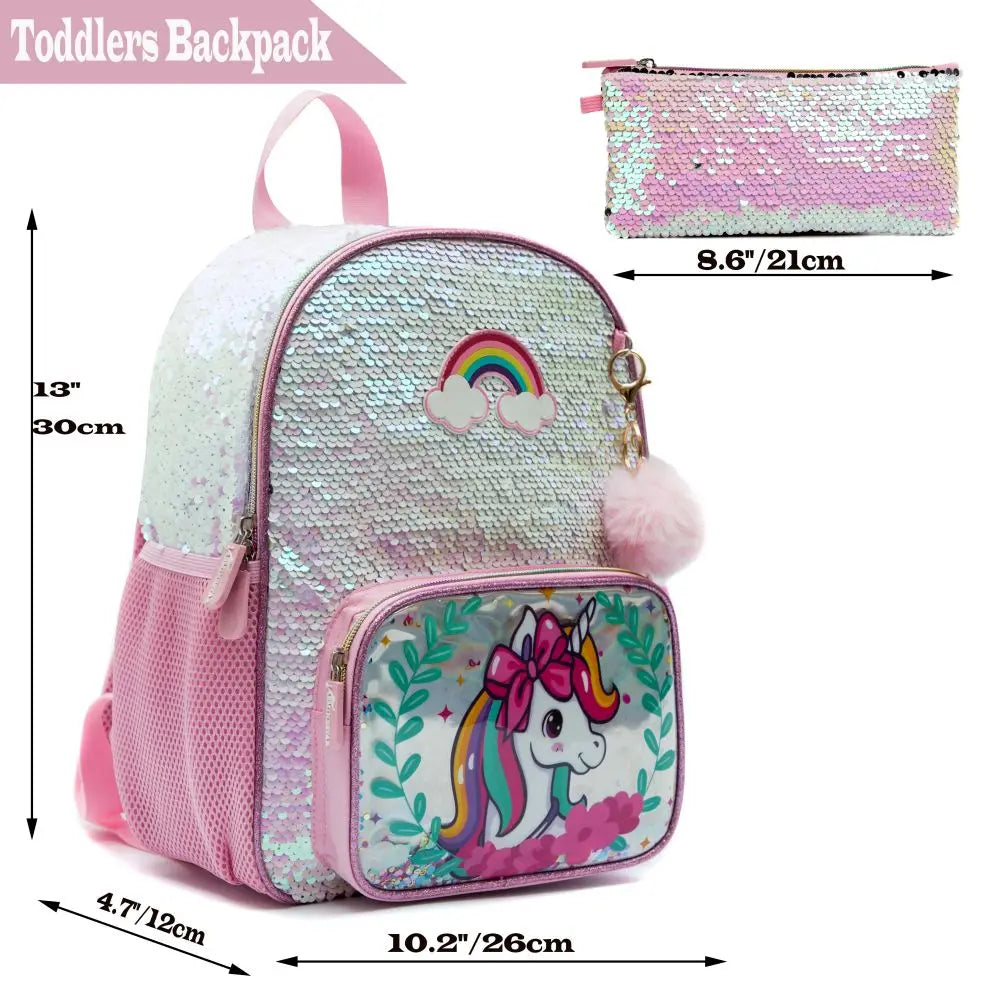 Sac à Dos Paillettes Fille Maternelle | ÉcoleGlam™