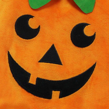 Costume Citrouille Bébé Halloween – Barboteuse + Chapeau + Chaussures | Velours Doux 3-24 Mois