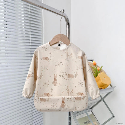Tablier Imperméable Bébé – Bavoir Manches Longues Anti-Salissure