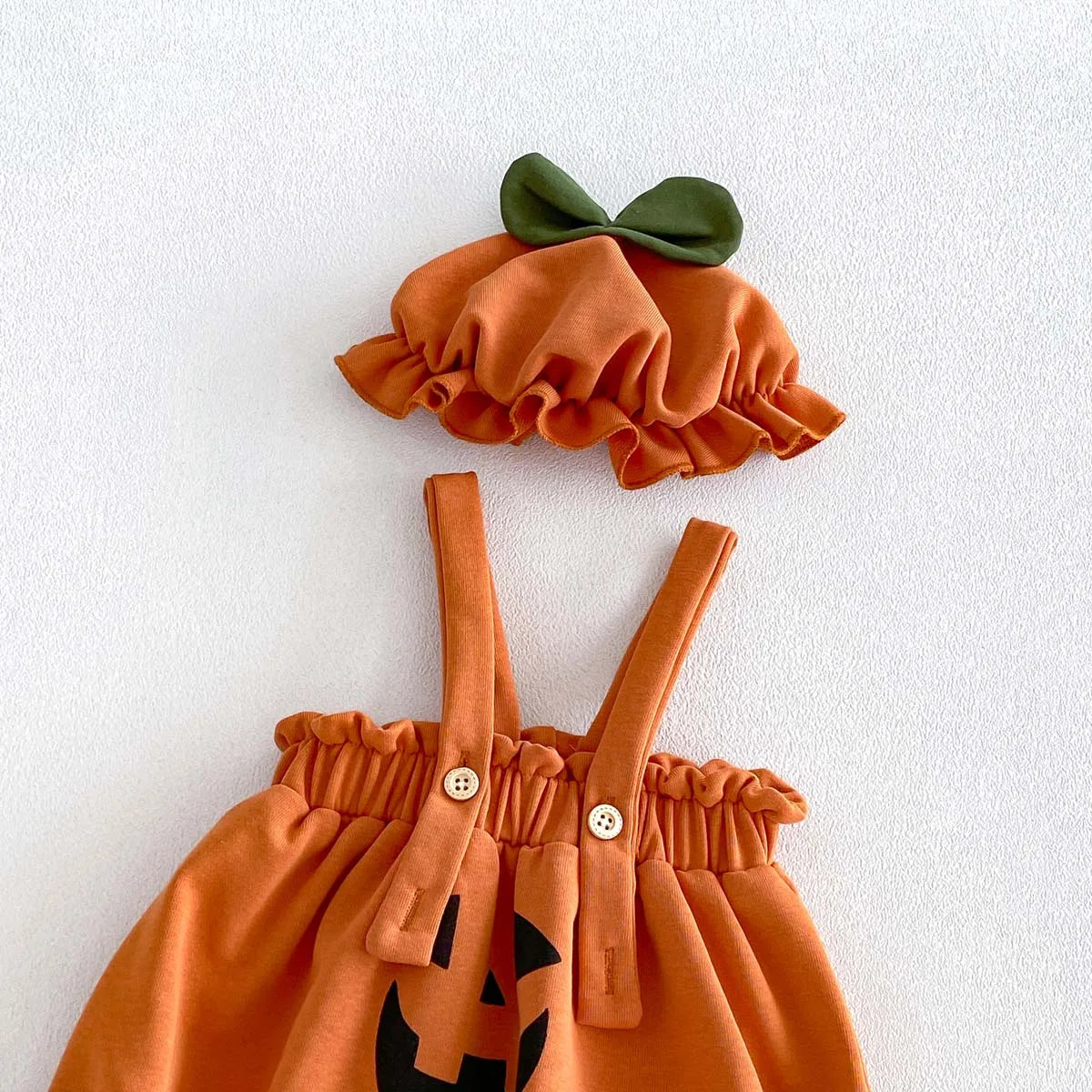 Déguisement Halloween Bébé – Combinaison Citrouille + Chapeau
