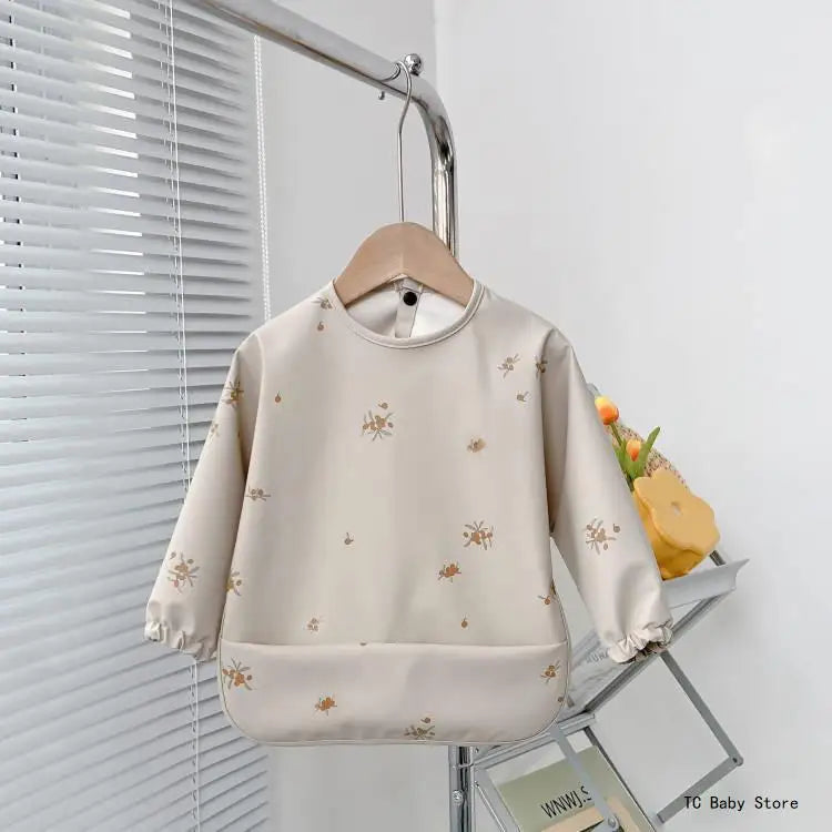 Tablier Imperméable Bébé – Bavoir Manches Longues Anti-Salissure