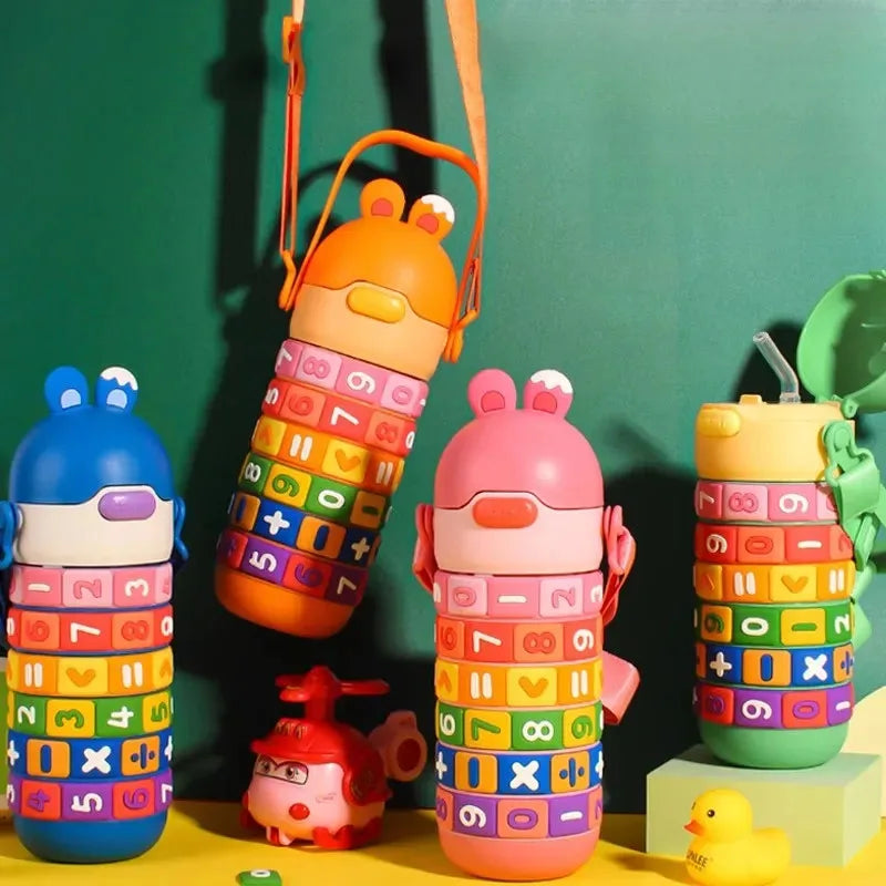 Gourde Isotherme Enfant 430ml Puzzle Chiffres | PuzzleKid™