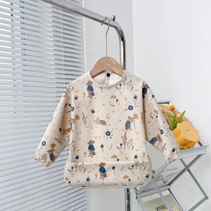 Tablier Imperméable Bébé – Bavoir Manches Longues Anti-Salissure