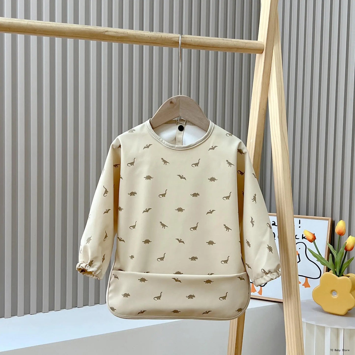 Tablier Imperméable Bébé – Bavoir Manches Longues Anti-Salissure