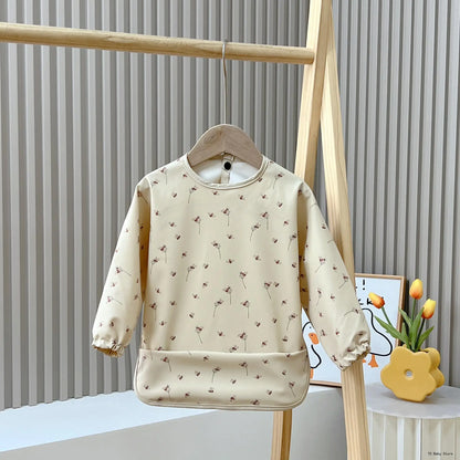 Tablier Imperméable Bébé – Bavoir Manches Longues Anti-Salissure